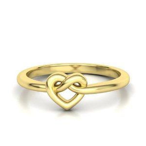 14K Solid Gold Infinity Knot Love Ring
